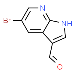 ChemSpider 2D Image | 5-Bromo-1H-pyrrolo[2,3-b]pyridine-3-carbaldehyde | C8H5BrN2O