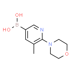 ChemSpider 2D Image | (5-Methyl-6-morpholinopyridin-3-yl)boronic acid | C10H15BN2O3