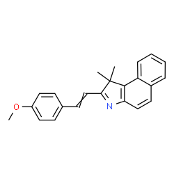 ChemSpider 2D Image | 2-[2-(4-Methoxyphenyl)vinyl]-1,1-dimethyl-1H-benzo[e]indole | C23H21NO