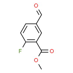 ChemSpider 2D Image | Methyl 2-fluoro-5-formylbenzoate | C9H7FO3