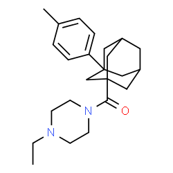 ChemSpider 2D Image | (4-Ethyl-1-piperazinyl)[3-(4-methylphenyl)adamantan-1-yl]methanone | C24H34N2O