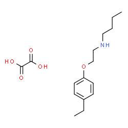 ChemSpider 2D Image | N-[2-(4-Ethylphenoxy)ethyl]-1-butanamine ethanedioate (1:1) | C16H25NO5