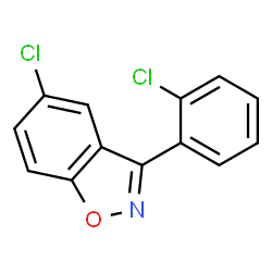 ChemSpider 2D Image | 5-Chloro-3-(2-chlorophenyl)-1,2-benzoxazole | C13H7Cl2NO