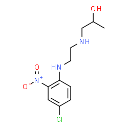 ChemSpider 2D Image | 1-((2-[(4-CHLORO-2-NITROPHENYL)AMINO]ETHYL)AMINO)PROPAN-2-OL | C11H16ClN3O3