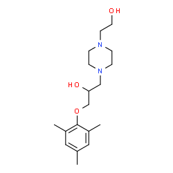 ChemSpider 2D Image | 1-[4-(2-Hydroxyethyl)-1-piperazinyl]-3-(mesityloxy)-2-propanol | C18H30N2O3