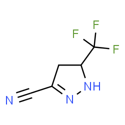 ChemSpider 2D Image | 5-(Trifluoromethyl)-4,5-dihydro-1H-pyrazole-3-carbonitrile | C5H4F3N3