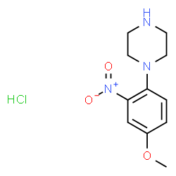 ChemSpider 2D Image | 1-(4-Methoxy-2-nitrophenyl)piperazine hydrochloride (1:1) | C11H16ClN3O3