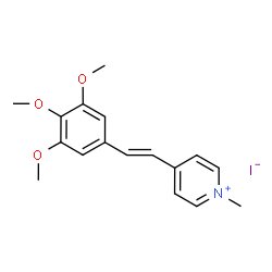 ChemSpider 2D Image | 1-Methyl-4-[(E)-2-(3,4,5-trimethoxyphenyl)vinyl]pyridinium iodide | C17H20INO3