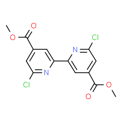 ChemSpider 2D Image | Dimethyl-6,6'-dichlor-2,2'-bipyridin-4,4'-dicarboxylat | C14H10Cl2N2O4