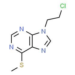 ChemSpider 2D Image | 9H-Purine, 9- (2-chloroethyl)-6-(methylthio)- | C8H9ClN4S