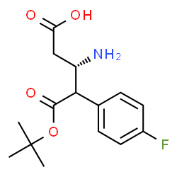 ChemSpider 2D Image | (3S)-3-Amino-4-(4-fluorophenyl)-5-[(2-methyl-2-propanyl)oxy]-5-oxopentanoic acid | C15H20FNO4