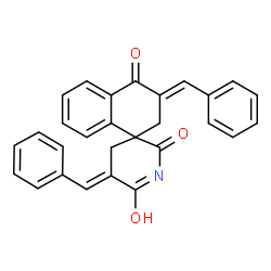 ChemSpider 2D Image | (3E,5'E)-3,5'-Dibenzylidene-2,3-dihydro-2'H,4H,6'H-spiro[naphthalene-1,3'-piperidine]-2',4,6'-trione | C28H21NO3