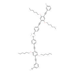 ChemSpider 2D Image | 3-({4-[(4-{5-[4-({2,5-Bis(hexyloxy)-4-[(3-~2~H)phenylethynyl]phenyl}ethynyl)phenyl]-1,3,4-oxadiazol-2-yl}phenyl)ethynyl]-2,5-bis(hexyloxy)phenyl}ethynyl)benzonitrile | C71H72DN3O5