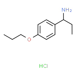 ChemSpider 2D Image | 1-(4-propoxyphenyl)propan-1-amine hydrochloride | C12H20ClNO