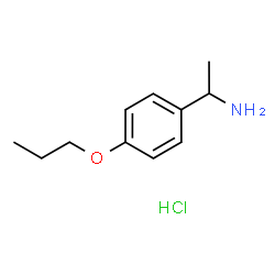 ChemSpider 2D Image | 1-(4-Propoxyphenyl)ethanamine hydrochloride (1:1) | C11H18ClNO