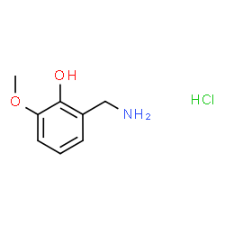 ChemSpider 2D Image | 2-(aminomethyl)-6-methoxyphenol hydrochloride | C8H12ClNO2
