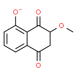ChemSpider 2D Image | 7-Methoxy-5,8-dioxo-5,6,7,8-tetrahydro-1-naphthalenolate | C11H9O4