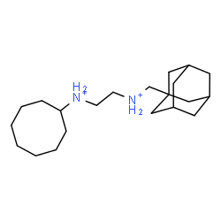 ChemSpider 2D Image | N-(Adamantan-1-ylmethyl)-N'-cyclooctyl-1,2-ethanediaminium | C21H40N2
