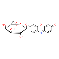 ChemSpider 2D Image | 3-Oxo-3H-phenoxazin-7-yl beta-D-galactopyranoside | C18H17NO8