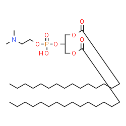 ChemSpider 2D Image | 6-Hydroxy-2-methyl-6-oxido-8-[(palmitoyloxy)methyl]-5,7-dioxa-2-aza-6lambda~5~-phosphanonan-9-yl palmitate | C39H78NO8P