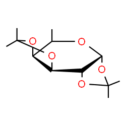 ChemSpider 2D Image | (3aR,5aS,8aS,8bR)-2,2,5,7,7-Pentamethyltetrahydro-3aH-bis[1,3]dioxolo[4,5-b:4',5'-d]pyran | C12H20O5