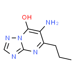 ChemSpider 2D Image | 6-Amino-5-propyl[1,2,4]triazolo[1,5-a]pyrimidin-7-ol | C8H11N5O