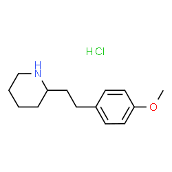 ChemSpider 2D Image | 2-[2-(4-Methoxyphenyl)ethyl]piperidine hydrochloride | C14H22ClNO