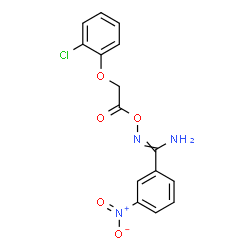 ChemSpider 2D Image | N'-[2-(2-Chlorophenoxy)acetoxy]-3-nitrobenzenecarboximidamide | C15H12ClN3O5