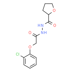 ChemSpider 2D Image | N'-[(2-Chlorophenoxy)acetyl]tetrahydro-2-furancarbohydrazide | C13H15ClN2O4