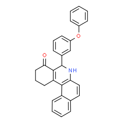 ChemSpider 2D Image | 5-(3-Phenoxyphenyl)-2,3,5,6-tetrahydrobenzo[a]phenanthridin-4(1H)-one | C29H23NO2