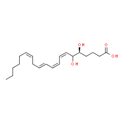 ChemSpider 2D Image | (5S,7Z,9Z,11E,14Z)-5,6-Dihydroxy-7,9,11,14-icosatetraenoic acid | C20H32O4