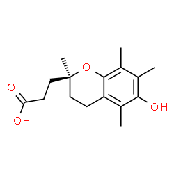 ChemSpider 2D Image | 3-[(2S)-6-Hydroxy-2,5,7,8-tetramethyl-3,4-dihydro-2H-chromen-2-yl]propanoic acid | C16H22O4