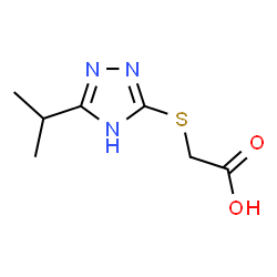 ChemSpider 2D Image | [(3-Isopropyl-1H-1,2,4-triazol-5-yl)sulfanyl]acetic acid | C7H11N3O2S