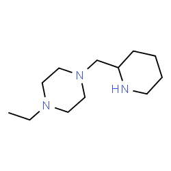 ChemSpider 2D Image | 1-Ethyl-4-(2-piperidinylmethyl)piperazine | C12H25N3