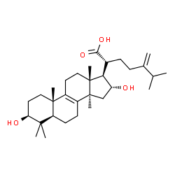 ChemSpider 2D Image | (3beta,16alpha)-3,16-Dihydroxy-24-methylenelanost-8-en-21-oic acid | C31H50O4