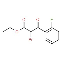 ChemSpider 2D Image | Ethyl 2-bromo-3-(2-fluorophenyl)-3-oxopropanoate | C11H10BrFO3