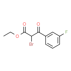 ChemSpider 2D Image | Ethyl 2-bromo-3-(3-fluorophenyl)-3-oxopropanoate | C11H10BrFO3