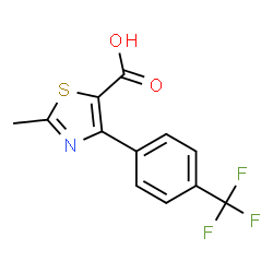 ChemSpider 2D Image | 2-methyl-4-(4-trifluoromethyl)phenyl thiazole-5-carboxylic acid | C12H8F3NO2S