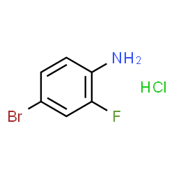 ChemSpider 2D Image | 4-Bromo-2-fluoroaniline hydrochloride (1:1) | C6H6BrClFN