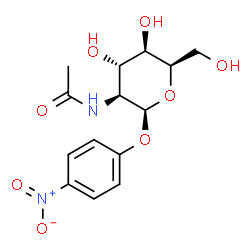 ChemSpider 2D Image | 4-Nitrophenyl 2-acetamido-2-deoxy-beta-D-idopyranoside | C14H18N2O8