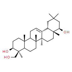 ChemSpider 2D Image | (3beta,5xi,9xi,22beta)-Olean-12-ene-3,22,24-triol | C30H50O3