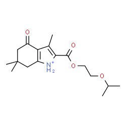 ChemSpider 2D Image | 2-[(2-Isopropoxyethoxy)carbonyl]-3,6,6-trimethyl-4-oxo-4,5,6,7-tetrahydro-1H-indolium | C17H26NO4
