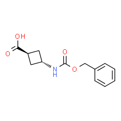 ChemSpider 2D Image | trans-3-(Cbz-amino)cyclobutanecarboxylic acid | C13H15NO4