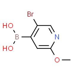 ChemSpider 2D Image | 5-bromo-2-methoxypyridin-4-ylboronic acid | C6H7BBrNO3