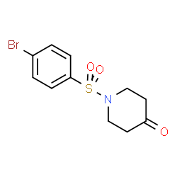 ChemSpider 2D Image | 1-(4-Bromophenylsulfonyl)piperidin-4-one | C11H12BrNO3S