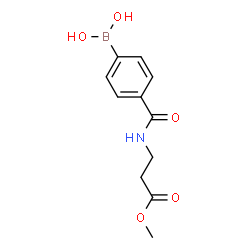 ChemSpider 2D Image | methyl 3-(4-boronobenzoylamino)propionate | C11H14BNO5