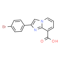 ChemSpider 2D Image | 2-(4-Bromophenyl)imidazo[1,2-a]pyridine-8-carboxylic acid | C14H9BrN2O2