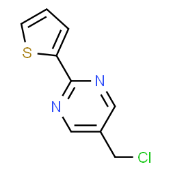 ChemSpider 2D Image | 5-(chloromethyl)-2-thien-2-ylpyrimidine | C9H7ClN2S