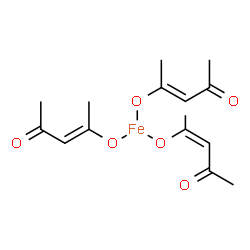 ChemSpider 2D Image | Iron(3+) (2E)-4-oxo-2-penten-2-olate (2Z)-4-oxo-2-penten-2-olate (1:2:1) | C15H21FeO6