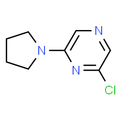 ChemSpider 2D Image | 2-Chloro-6-(1-pyrrolidinyl)pyrazine | C8H10ClN3